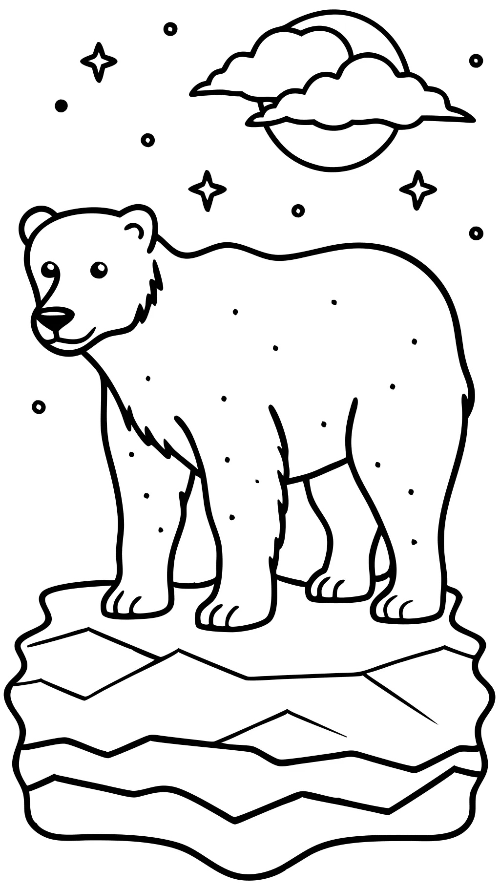 página de color de oso polar